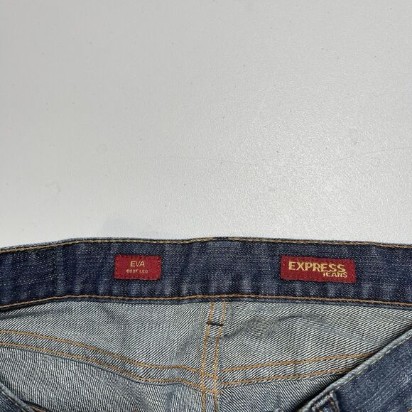 Vintage Express Jeans Womens 6 R 32x31 Eva Boot Leg Distressed - Picture 9 of 11